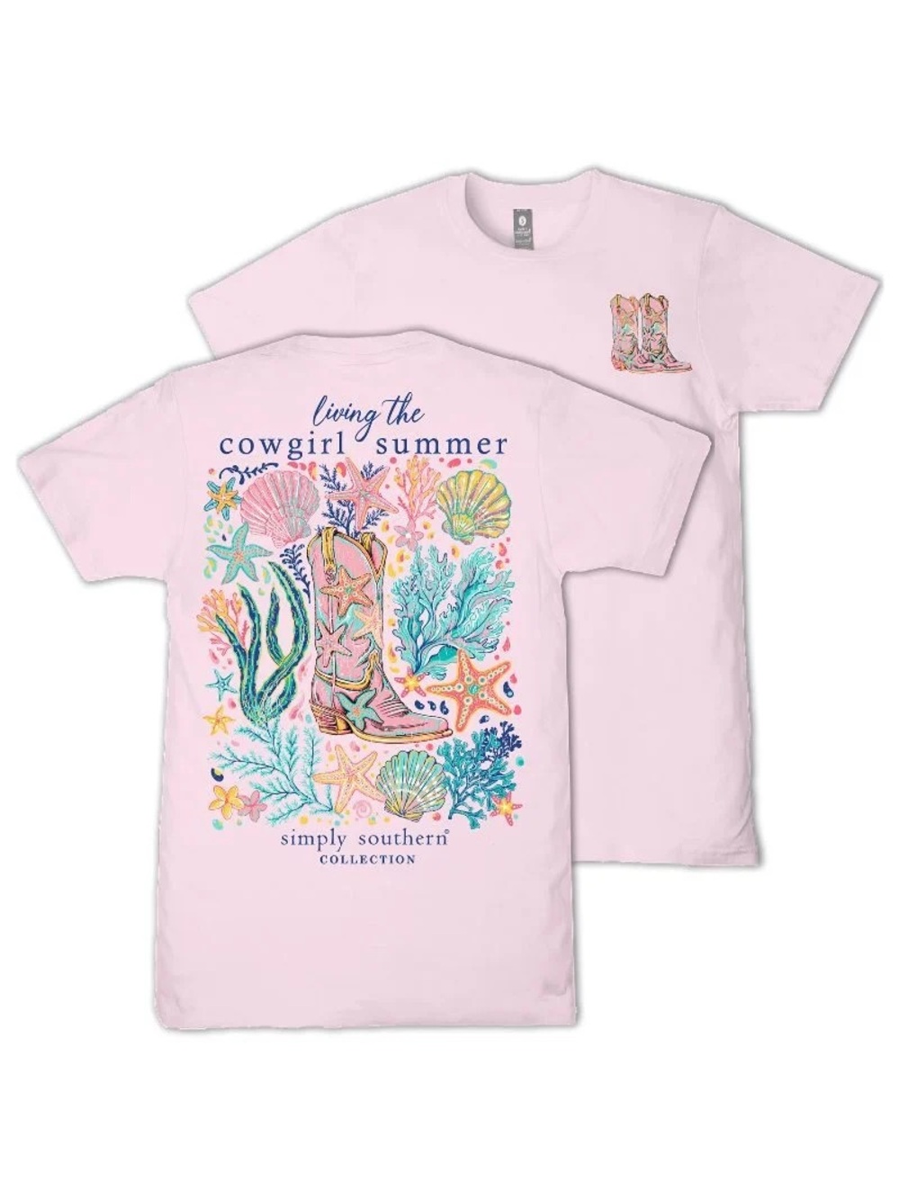 Simply Southern Living the Cowgirl Summer Pink T-Shirt Women’s XXL / 2X Tee